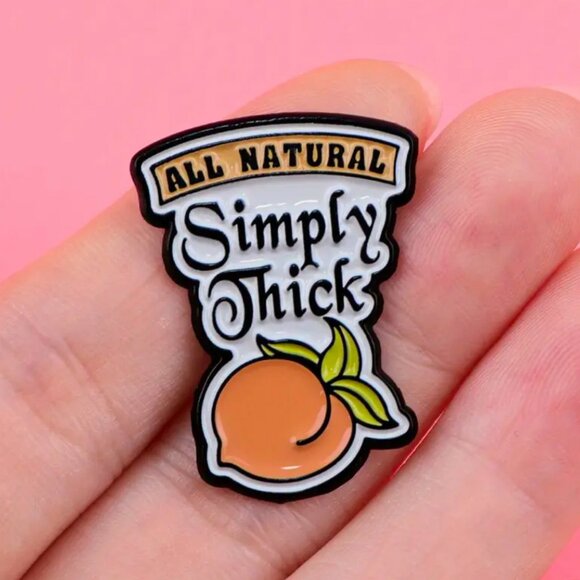3 for $20** (all individual pins!) Simply Thick Peach Cheeky Pin - Picture 2 of 3